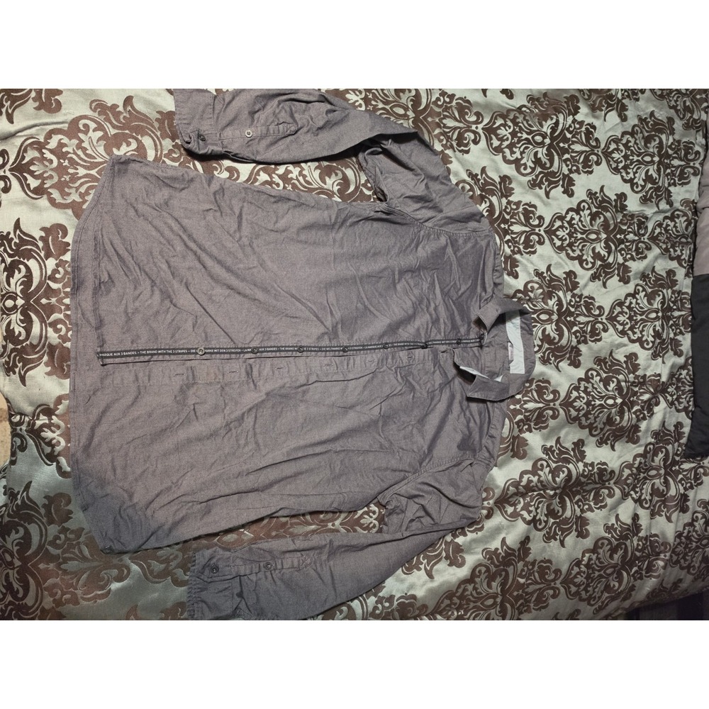 ADIDAS Gray‎ Adicross Button Up Shirt- L